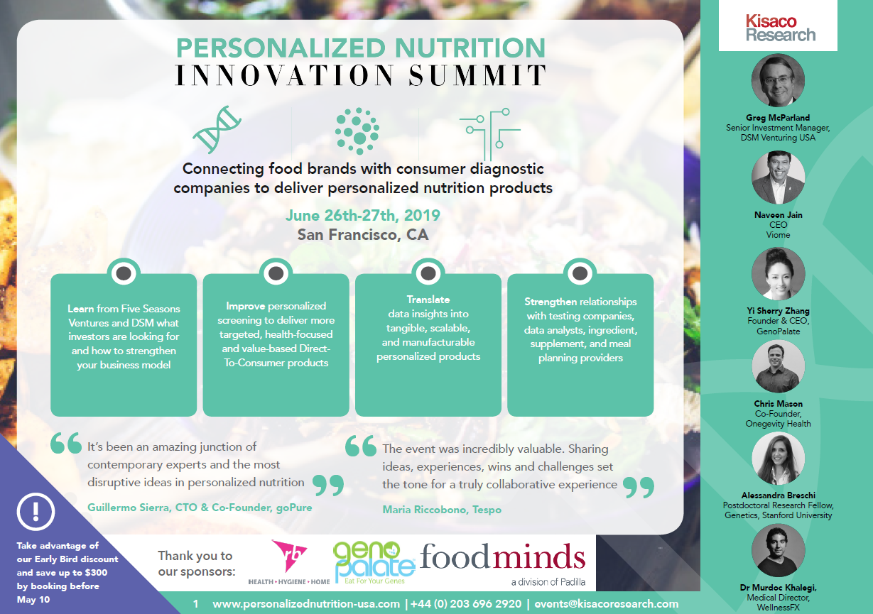 Personalized Nutrition Innovation Summit Agenda Front Page