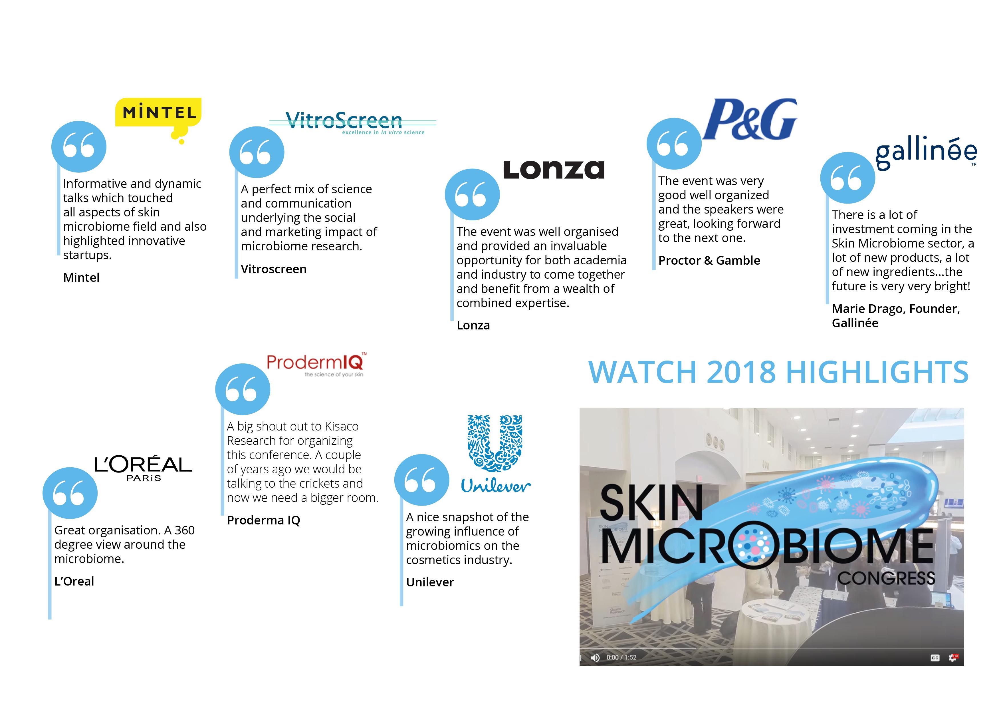 Skin Microbiome Congress Testimonials